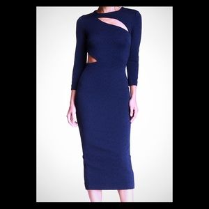 Elizabeth and James Navy Cutout Dress